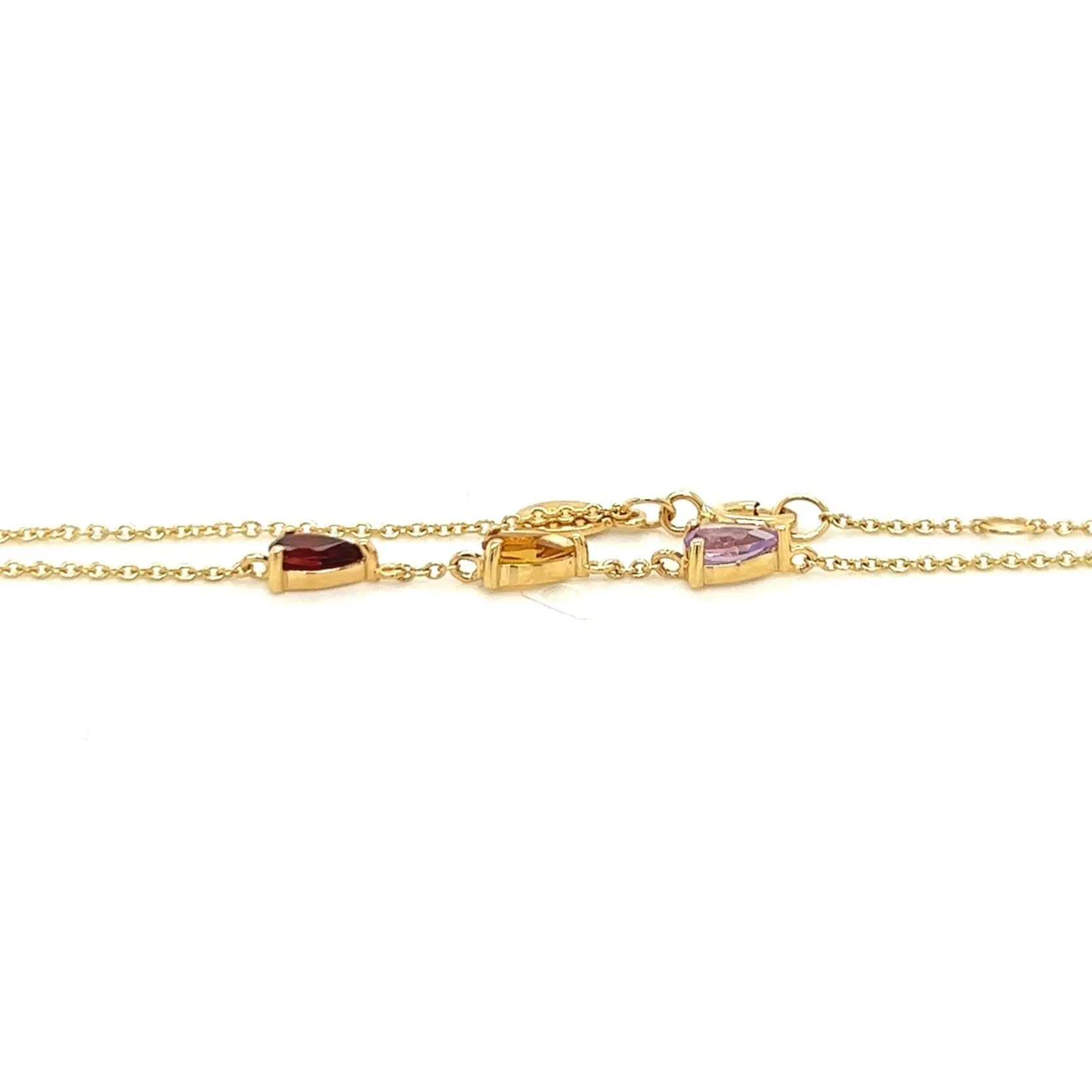 Yellow Gold Tri-Gemstone Bracelet